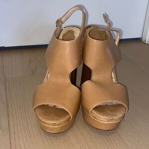 Elegant Tan Women's Platform Sandals
